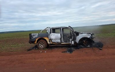 Grupo armado que atacó banco en Katueté incendió camioneta utilizada