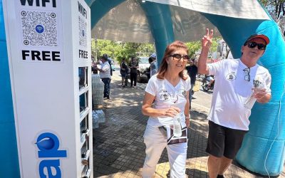 Ante intenso calor, Essap brinda hidratación a hinchas de Lanús y Mineiro