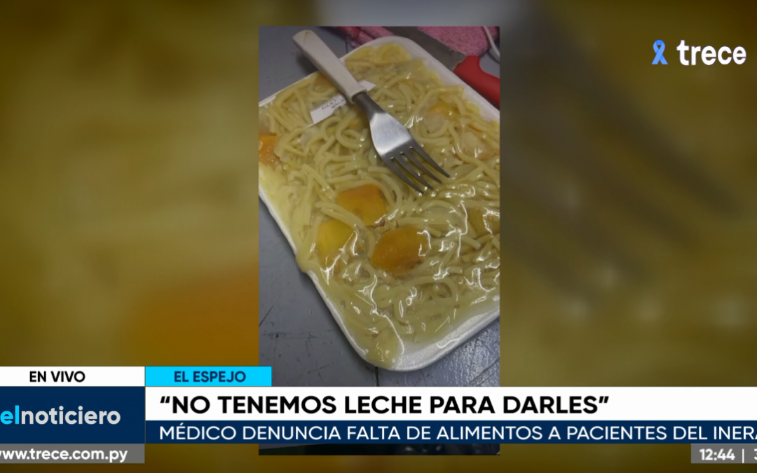 Médico denuncia falta de alimentos para pacientes del Ineram