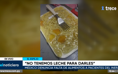 Médico denuncia falta de alimentos para pacientes del Ineram