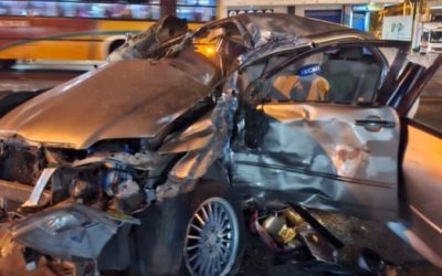 Violento choque entre camión y automóvil deja un herido en San Lorenzo