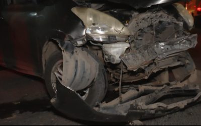 Zeballos Cué: una mujer herida tras choque frontal entre automóviles