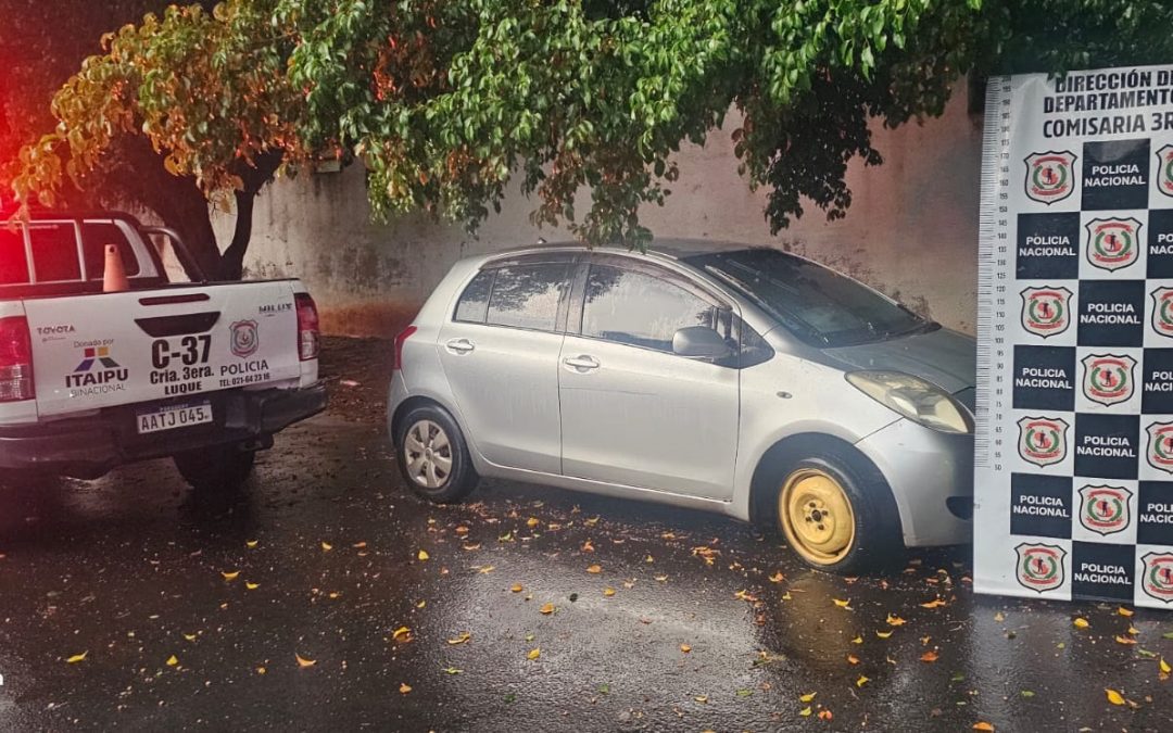 Persecución tras robo de automóvil culmina con dos detenidos en Luque