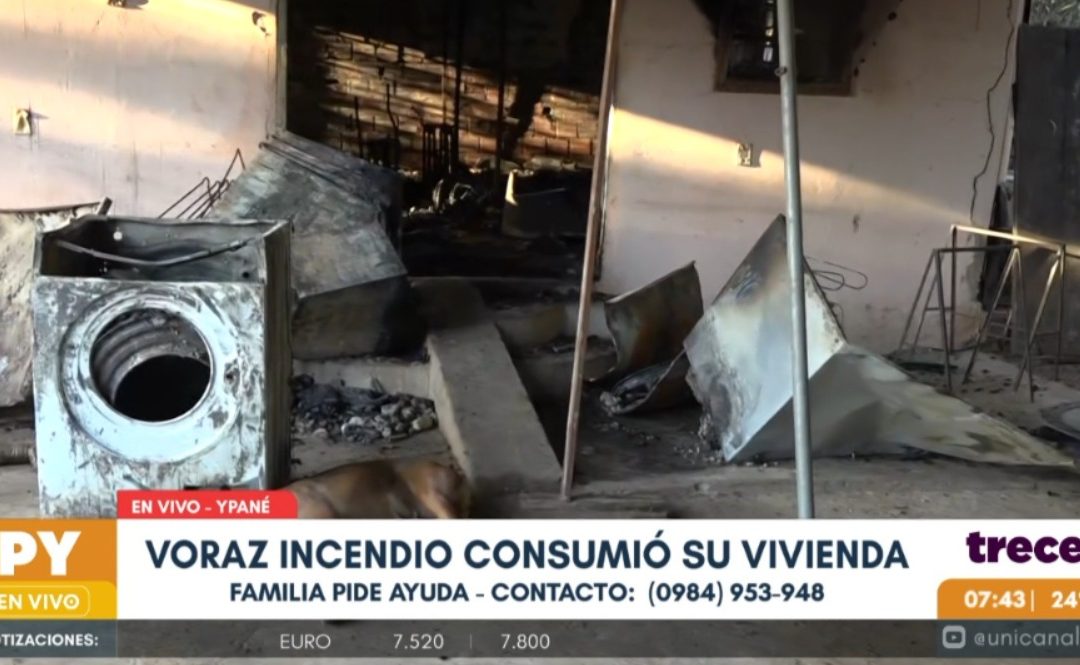 Familia apela a la solidaridad ciudadana tras incendio de vivienda