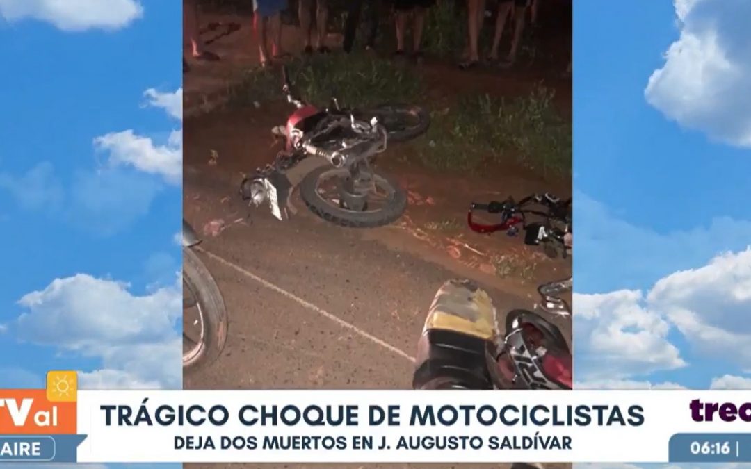J. Augusto Saldívar: dos fallecidos tras choque frontal entre motos