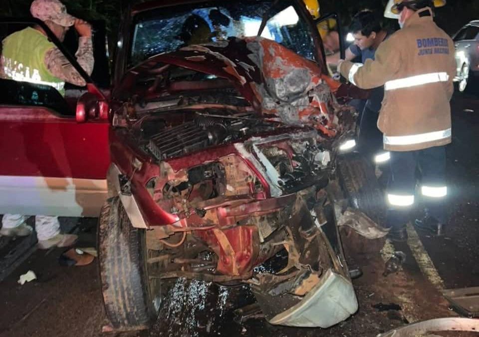 Un fallecido y un herido tras choque frontal en San Estanislao