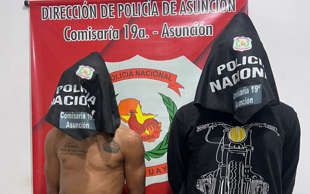 Hermanos fueron sorprendidos robando accesorios de vehículos en Asunción