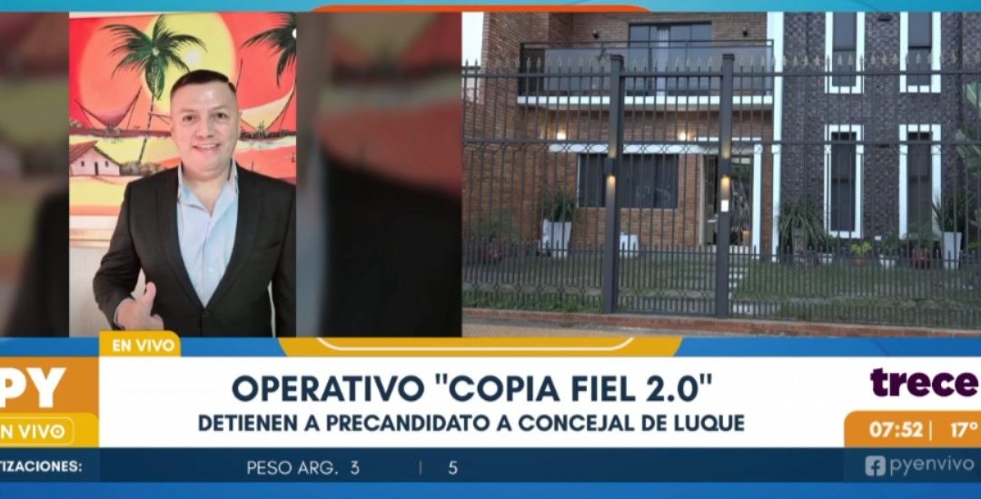 Precandidato a concejal fue detenido en Luque