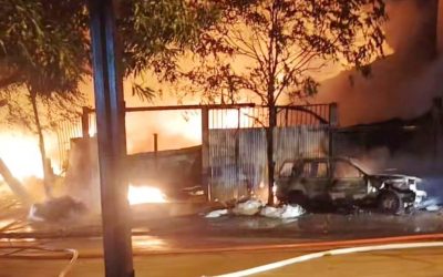Incendio en Ñemby movilizó a cerca de 100 bomberos