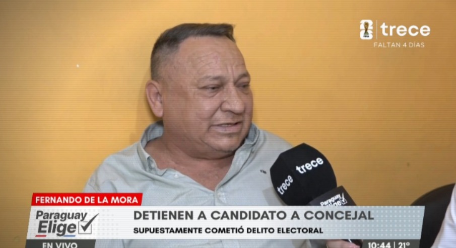 Detienen a candidato a concejal que habría entregado dinero 