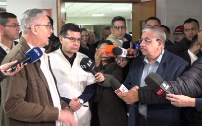 En medio de reclamos, el presidente de IPS constató la situación de la Clínica 12 de Junio