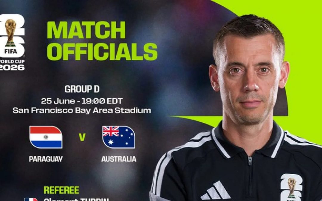 Paraguay vs. Australia estará a cargo de un árbitro francés